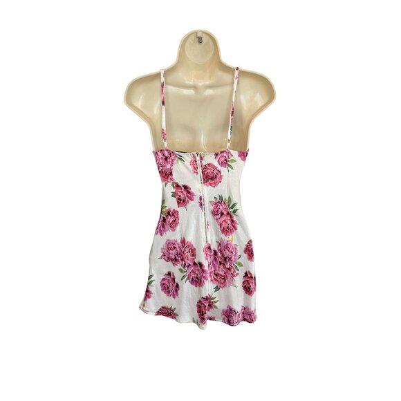 Sau Lee Pink Floral Gabby Mini Dress - Size 0 - Picture 4 of 7